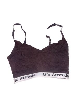 Black Ribbed Sports Bralette